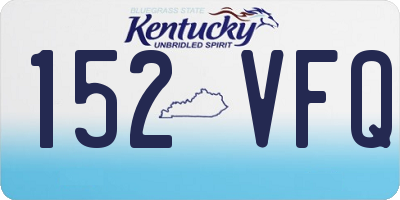 KY license plate 152VFQ