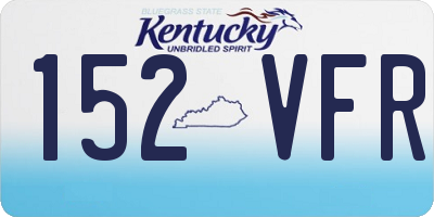 KY license plate 152VFR