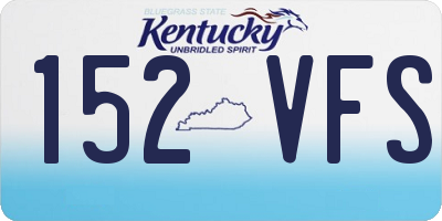 KY license plate 152VFS
