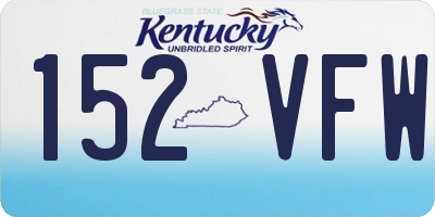 KY license plate 152VFW