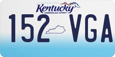 KY license plate 152VGA