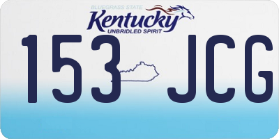 KY license plate 153JCG