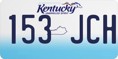 KY license plate 153JCH