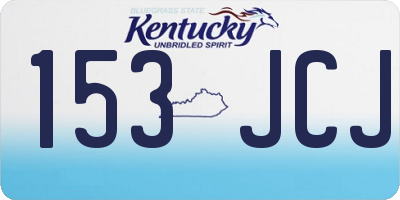 KY license plate 153JCJ