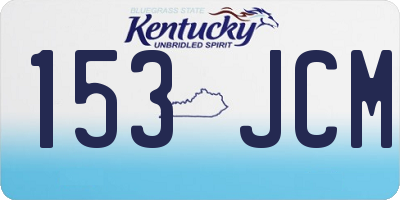 KY license plate 153JCM