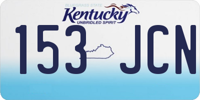 KY license plate 153JCN