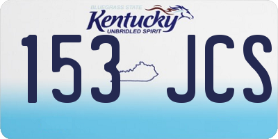 KY license plate 153JCS