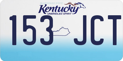 KY license plate 153JCT