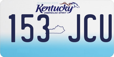 KY license plate 153JCU