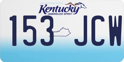 KY license plate 153JCW