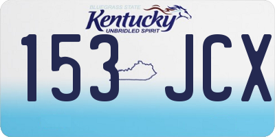 KY license plate 153JCX