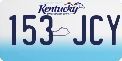 KY license plate 153JCY