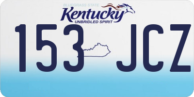 KY license plate 153JCZ