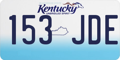 KY license plate 153JDE
