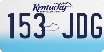 KY license plate 153JDG