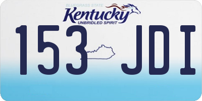 KY license plate 153JDI