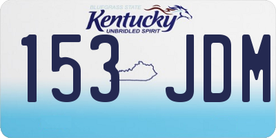 KY license plate 153JDM