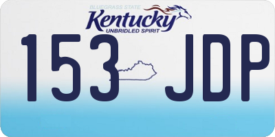 KY license plate 153JDP