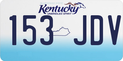 KY license plate 153JDV
