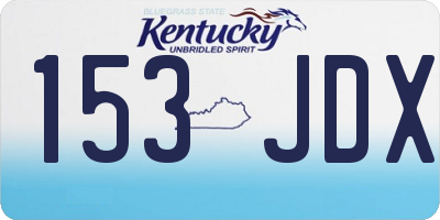 KY license plate 153JDX