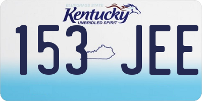 KY license plate 153JEE