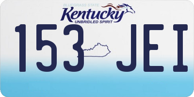 KY license plate 153JEI
