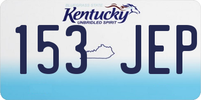 KY license plate 153JEP