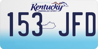 KY license plate 153JFD