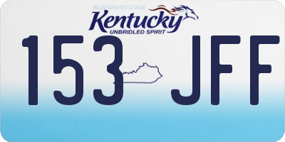 KY license plate 153JFF