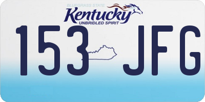 KY license plate 153JFG