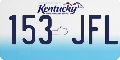 KY license plate 153JFL