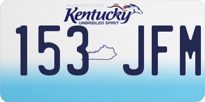 KY license plate 153JFM