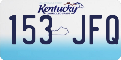 KY license plate 153JFQ