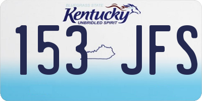 KY license plate 153JFS