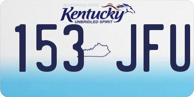KY license plate 153JFU