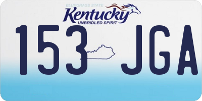 KY license plate 153JGA