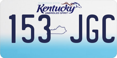 KY license plate 153JGC