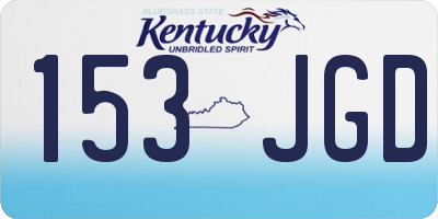 KY license plate 153JGD
