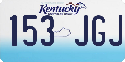 KY license plate 153JGJ
