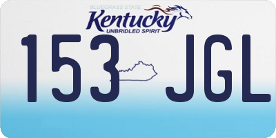 KY license plate 153JGL