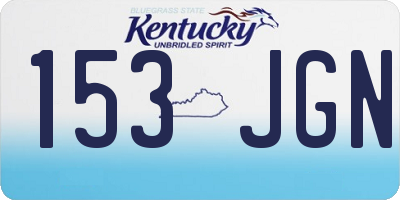 KY license plate 153JGN