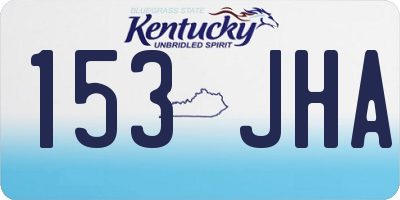 KY license plate 153JHA