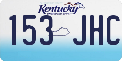 KY license plate 153JHC