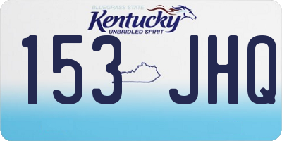 KY license plate 153JHQ