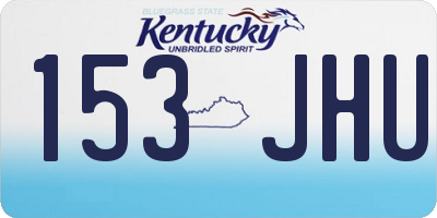 KY license plate 153JHU