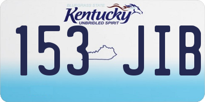 KY license plate 153JIB