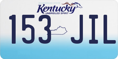 KY license plate 153JIL