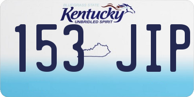 KY license plate 153JIP