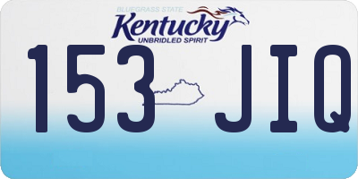 KY license plate 153JIQ
