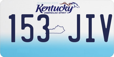 KY license plate 153JIV